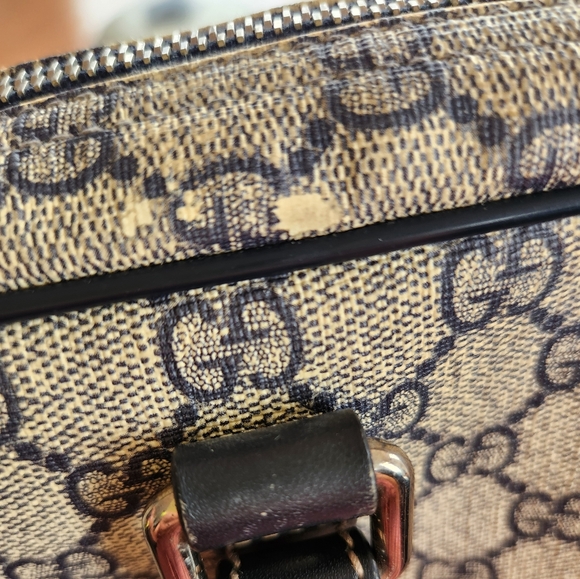 Authentic Gucci Supreme Monogram Laptop Document Bag Preloved - Picture 14 of 17